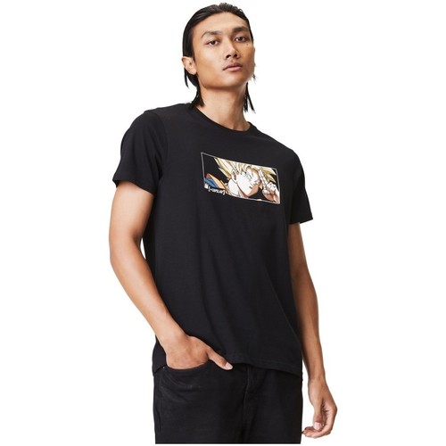 Vêtements Homme Casquette Trucker Fermeture Capslab T-shirt homme col rond Dragon Ball Z Saiyan Noir