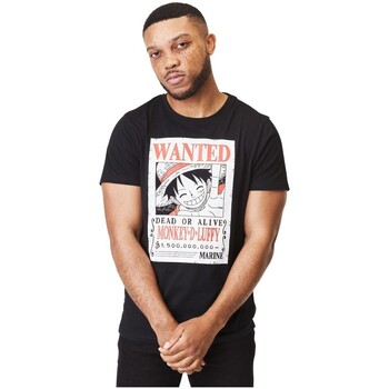 Vêtements Homme T-shirts manches courtes Capslab T-shirt homme col rond One Piece Monkey Luffy Noir