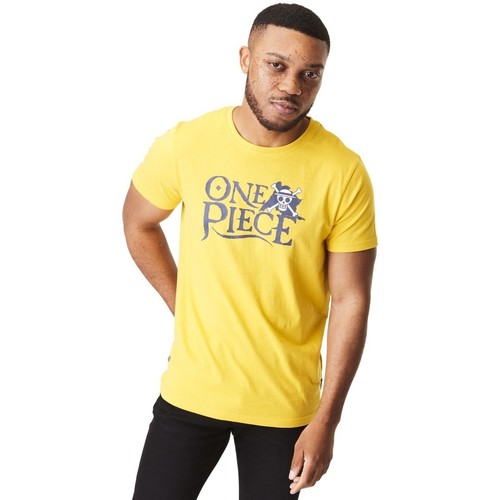 Vêtements Homme T-shirts manches courtes Capslab T-Shirt Viscose homme col rond One Piece Jaune