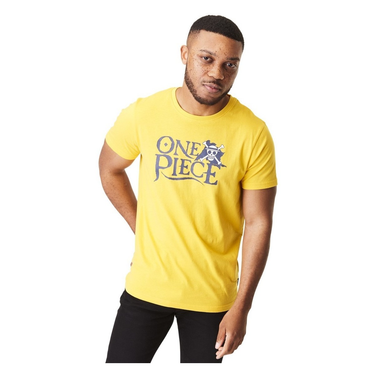 Vêtements Homme T-shirts manches courtes Capslab T-shirt homme col rond One Piece Jaune