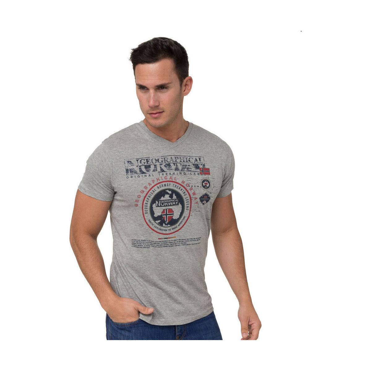 Vêtements Homme T-shirts manches courtes Geographical Norway T-Shirt JANTARTIC Gris