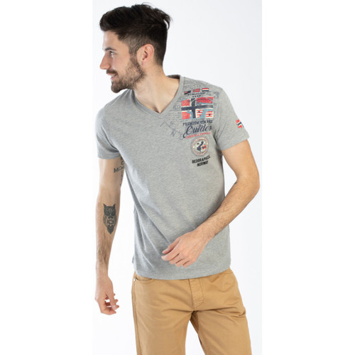 Vêtements Homme izzy cotton wrap shirt dress Geographical Norway T-Shirt JOTHAM Homme Gris