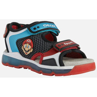 Chaussures Garçon Sandales sport Geox JR SANDAL ANDROID noir/bleu ciel