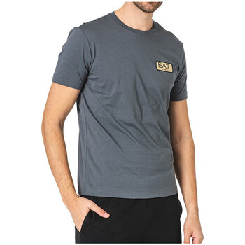 Vêtements Homme T-shirts & Polos Ea7 Emporio line-pattern Armani Tee-shirt Gris