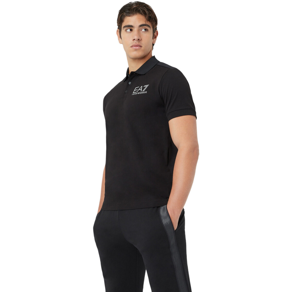 Vêtements Homme T-shirts & Polos Ea7 Emporio cotton Armani Polo Noir