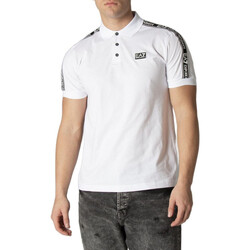 Vêtements Homme Polos manches courtes Emporio Armani ygf8b draped asymmetric sleeveless dress Polo Ea7 Emporio Blanc