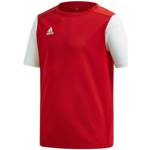 Vêtements Garçon T-shirts manches courtes directory adidas Originals JR Estro 19 Blanc, Rouge