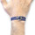 Montres & Bijoux Homme Bracelets Anchor & Crew Bracelet Ancre Union Argent Et Cuir Tressé Bleu