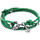 Enfant 2-12 ans Bracelets Anchor & Crew Bracelet Ancre Clyde Argent Et Cuir Tressé Vert