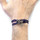 Montres & Bijoux Homme Bracelets Anchor & Crew Bracelet Ancre Clyde Argent Et Cuir Tressé Violet