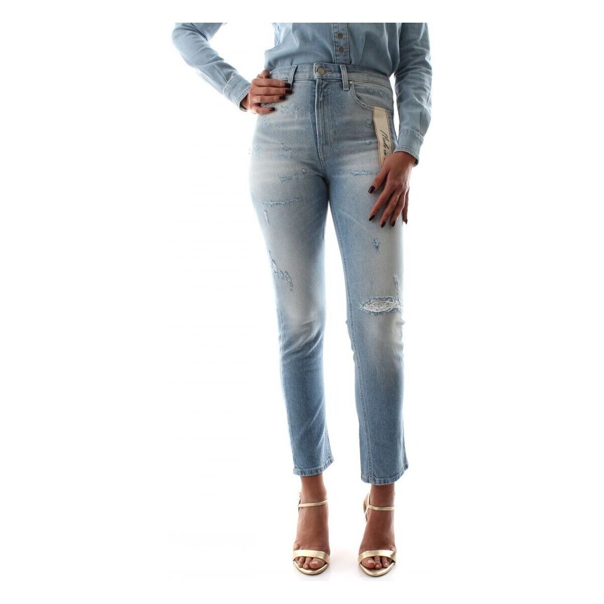 Vêtements Femme Jeans Guess GIRLY W2RA16 D4LZ1-TRMN Bleu