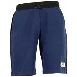Vêtements Homme Shorts / Bermudas Giorgio Armani printed textured zip-up lightweight jacket Short EA7 Emporio Bleu