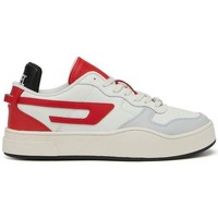 Chaussures Homme Baskets mode Diesel Y02674 PR013 - S-UKIYO LOW-H8978 WHITE/RED Blanc