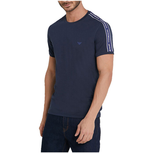 Vêtements Homme T-shirts & Polos Emporio print Armani Kids logo-print cotton hoodie Schwarzni KNITWEAR Bleu