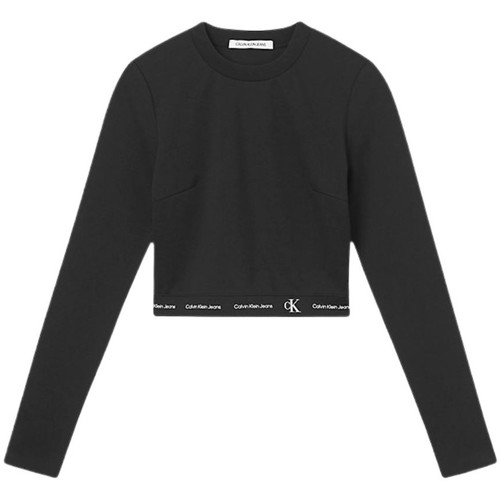 Vêtements Femme T-shirts & Polos Calvin Klein Jeans T Shirt Manches Longues  Ref 55759 Noir Noir