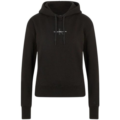 Calvin Klein Jeans Sweat A capuche Femme Ref 55763 Noir Noir - Vêtements  Sweats Femme 58,44 €