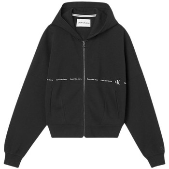 Vêtements Femme Sweats Calvin Klein Jeans Veste zippee A capuche  Ref 55764 Noir Noir