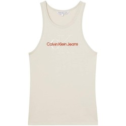 Vêtements Femme Débardeurs / T-shirts sans manche Calvin Klein Jeans Debardeur Femme  Ref 55830 Ecru Ecru