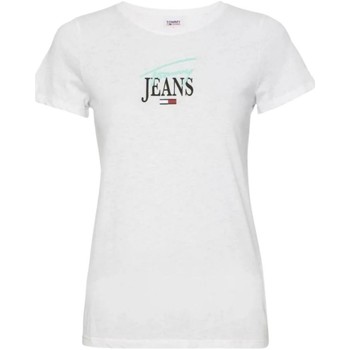 Vêtements Femme T-shirts & Polos Tommy Jeans T Shirt Femme  Ref 55917 Blanc Blanc