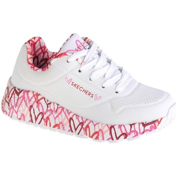 Chaussures Enfant Baskets basses Skechers Uno Lite Lovely Luv Blanc
