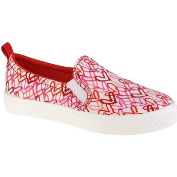 Chaussures Femme Baskets basses Skechers Poppy Drippin Love Blanc, Rouge
