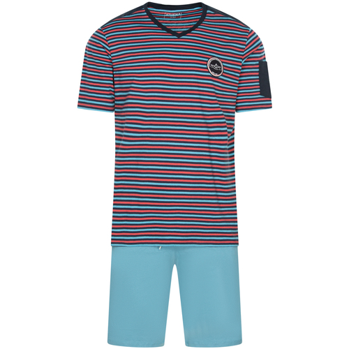 Vêtements Homme Pyjamas / Chemises de nuit Athena Pyjama coton col V Multicolore
