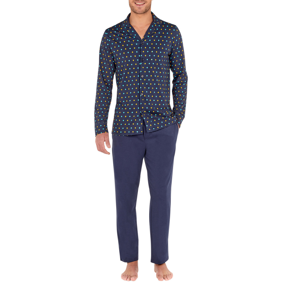 Vêtements Homme Pyjamas / Chemises de nuit Hom Pyjama long Multicolore