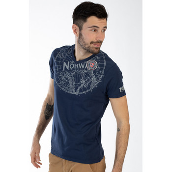 Vêtements Homme T-Shirt Just LS E8 Geographical Norway T-Shirt KUDOS Homme Marine