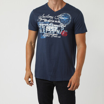 Vêtements Homme Yves Saint Laure Geographical Norway T-Shirt à manches courtes en coton Marine