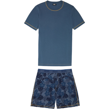 Vêtements Homme Pyjamas / Chemises de nuit Diesel Pyjama coton col rond Bleu
