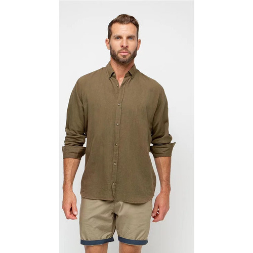 Vêtements Homme Chemises manches longues TBS LINERCHE Vert