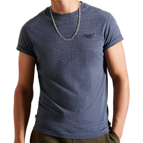 Vêtements Homme T-shirts manches courtes Superdry Tee shirt vintage logo Emb Marine