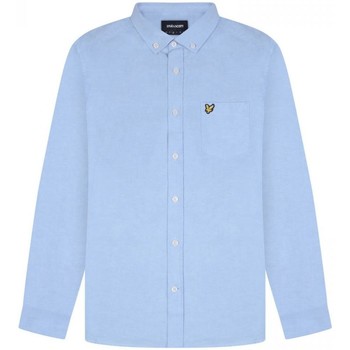 Vêtements Homme Chemises manches longues Cropped Tommy Flag Hoodie LW1302VOG OXFORD SHIRT-X41 RIVIERA Bleu