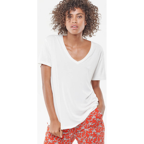 Vêtements Femme T-shirts & Polos Robe Longue Gana Kakiises T-shirt lola vanille Blanc