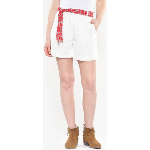 Vêtements Femme Shorts / Bermudas Le Temps des Cerises Short john blanc cassé Blanc