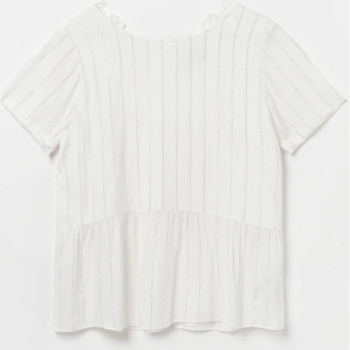 Vêtements Fille Débardeurs / T-shirts sans manche Décorations de noëlises Top à basque ispagi écru Blanc