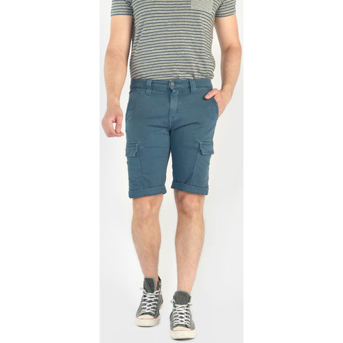 Vêtements Homme Shorts / Bermudas Strong Silhouette peplum-hem crepe shorts Rosa Bermuda army jogg damon bleu nuit Bleu