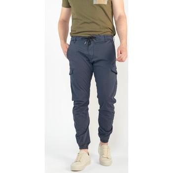 Vêtements Homme Pantalons Newlife - Seconde Mainises Pantalon cargo vedje bleu marine Blanc