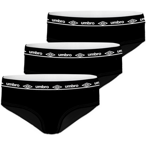 Sous-vêtements Femme Boxers Umbro Lot de 3 Boxers coton femme Uni Noir