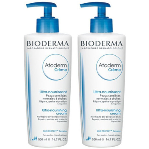Bioderma atoderm crème ultra nourrissante sans parfum 500mlx2 Autres -  Beauté Hydratants & nourrissants 29,36 €