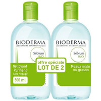 Beauté Démaquillants & Nettoyants Bioderma sebium solution micellaire H2O 2 x 500ml Autres