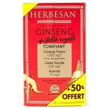 Herbesan ginseng + gelée royale 30 ampoules Autres - Beauté Bien être /  Santé 22,15 €