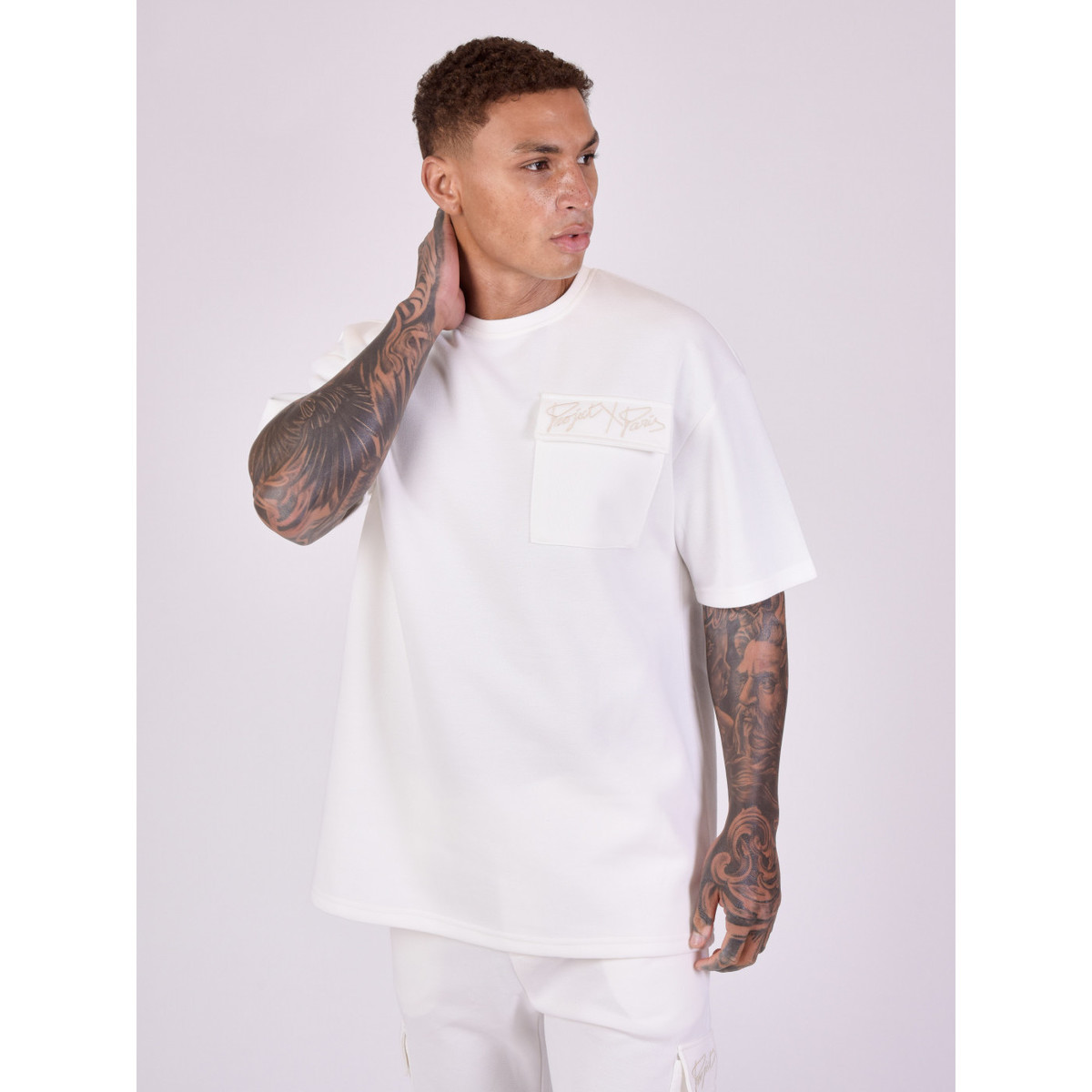 Vêtements Homme T-shirts & Polos Favourites White Skinny Fit Single Cuff Easy Care Shirt Inactive Tee Shirt 2210304 Blanc