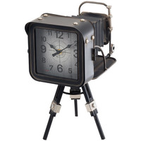 Maison & Déco Horloges Jolipa Horloge caméra vintage  33X17X26cm Gris