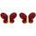 Montres & Bijoux Femme Boucles d'oreilles Brillaxis Puces d'oreilles papillon fuchsia or jaune 9 carats Jaune