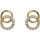 Montres & Bijoux Femme Boucles d'oreilles Brillaxis Boucles d'oreilles  cercles or oxydes Jaune