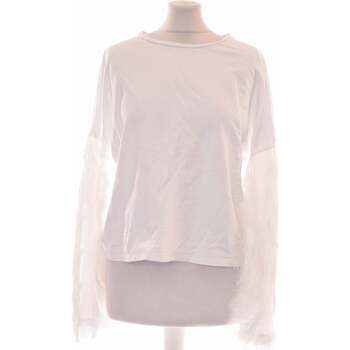 Vêtements Femme T-shirts manches courtes Zara top manches longues  36 - T1 - S Blanc Blanc