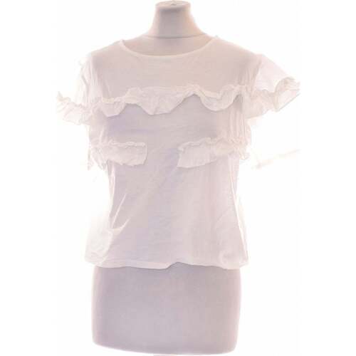 Vêtements Femme T-shirts & Polos Mango top manches courtes  38 - T2 - M Blanc Blanc