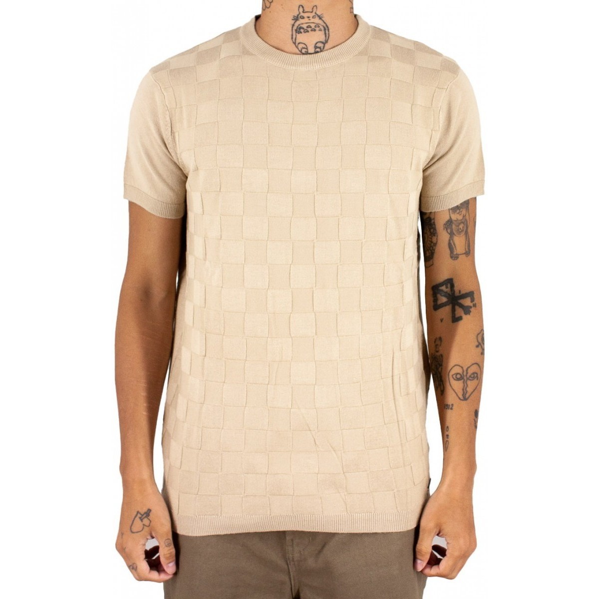 Vêtements Homme MSGM Kids TEEN embroidered-logo cotton T-Shirt Dam Beige