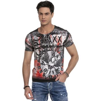 Vêtements Homme T-shirts manches courtes Cipo And Baxx T-Shirt  pour Homme - CT626 Noir